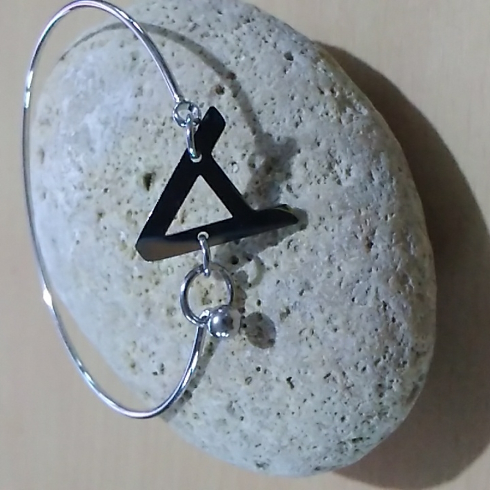 BRACELET LETTER A STAINLESS STEEL 7-8 CM